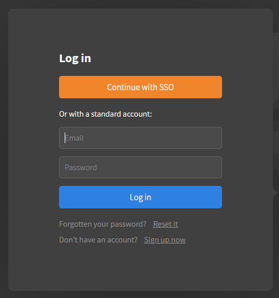 Draft.io - Log in popup when the SSO is set up