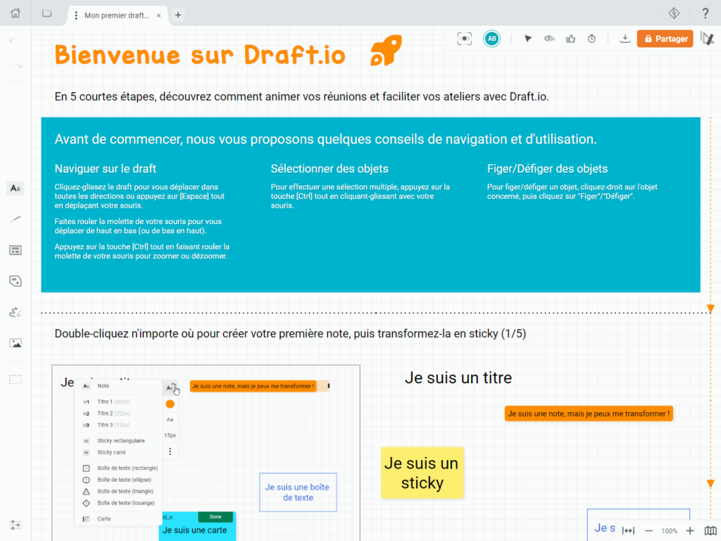 Draft.io - Mon premier draft